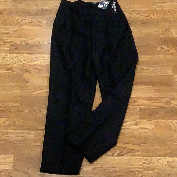 Manuela Collezionne Italy Pants - 100% Pure New Italian Wool Black Pants Lined NWT 8